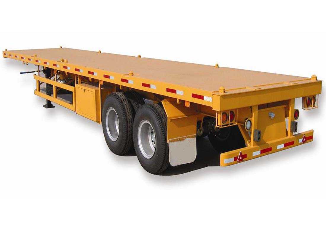 2 Axles Flat bed Semitrailer